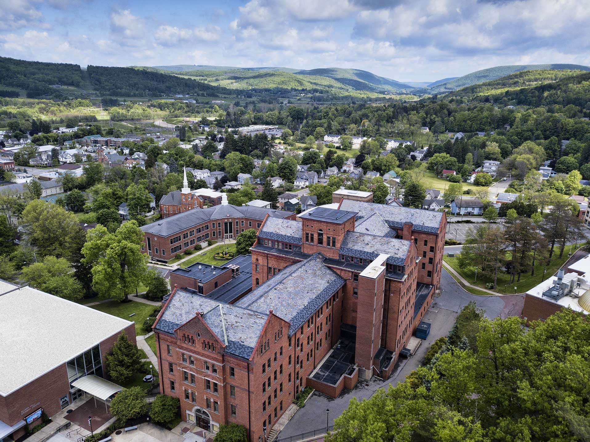 Overview photo of the Mansfield University Campus